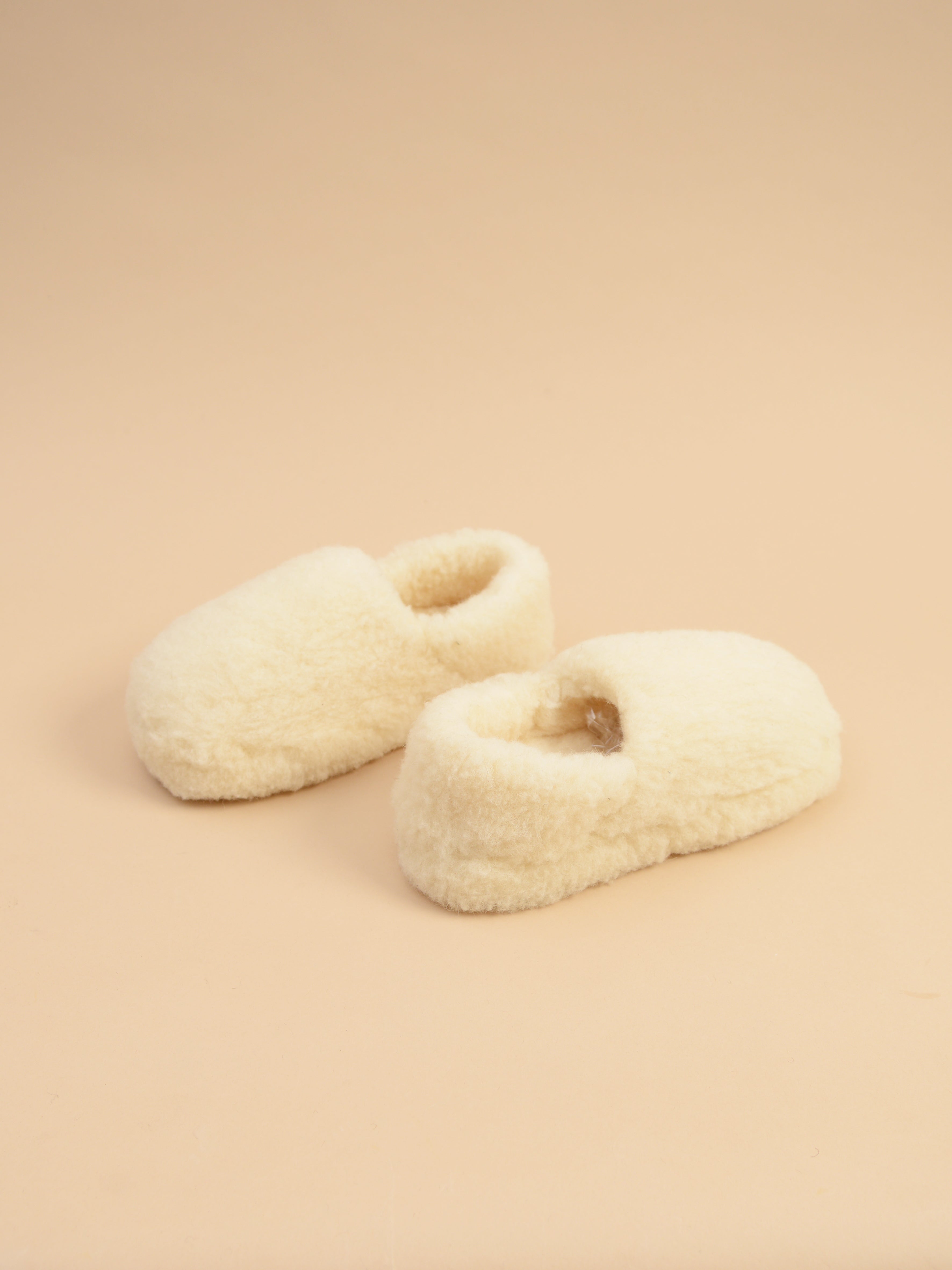 Chaussons bas - 100% laine de mouton Ivoire 1