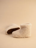 Chaussons hauts - 100% laine de mouton beige 1