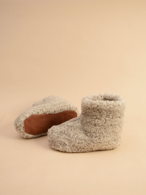 Chaussons hauts - 100% laine de mouton chiné 1