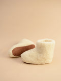 Chaussons hauts - 100% laine de mouton Ivoire 1