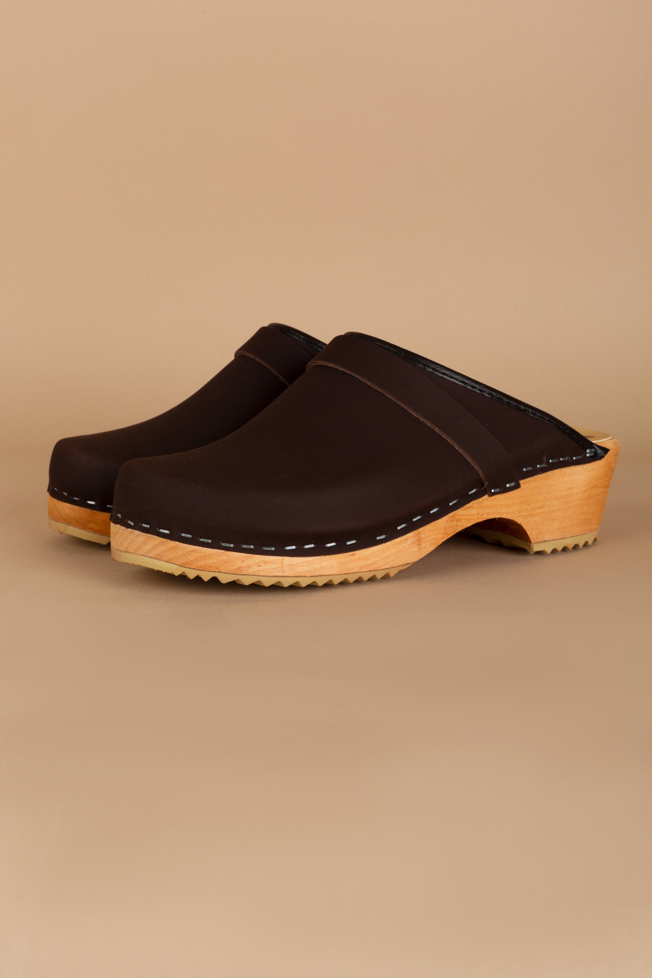 Sabots en Cuir Gras - Brown 1