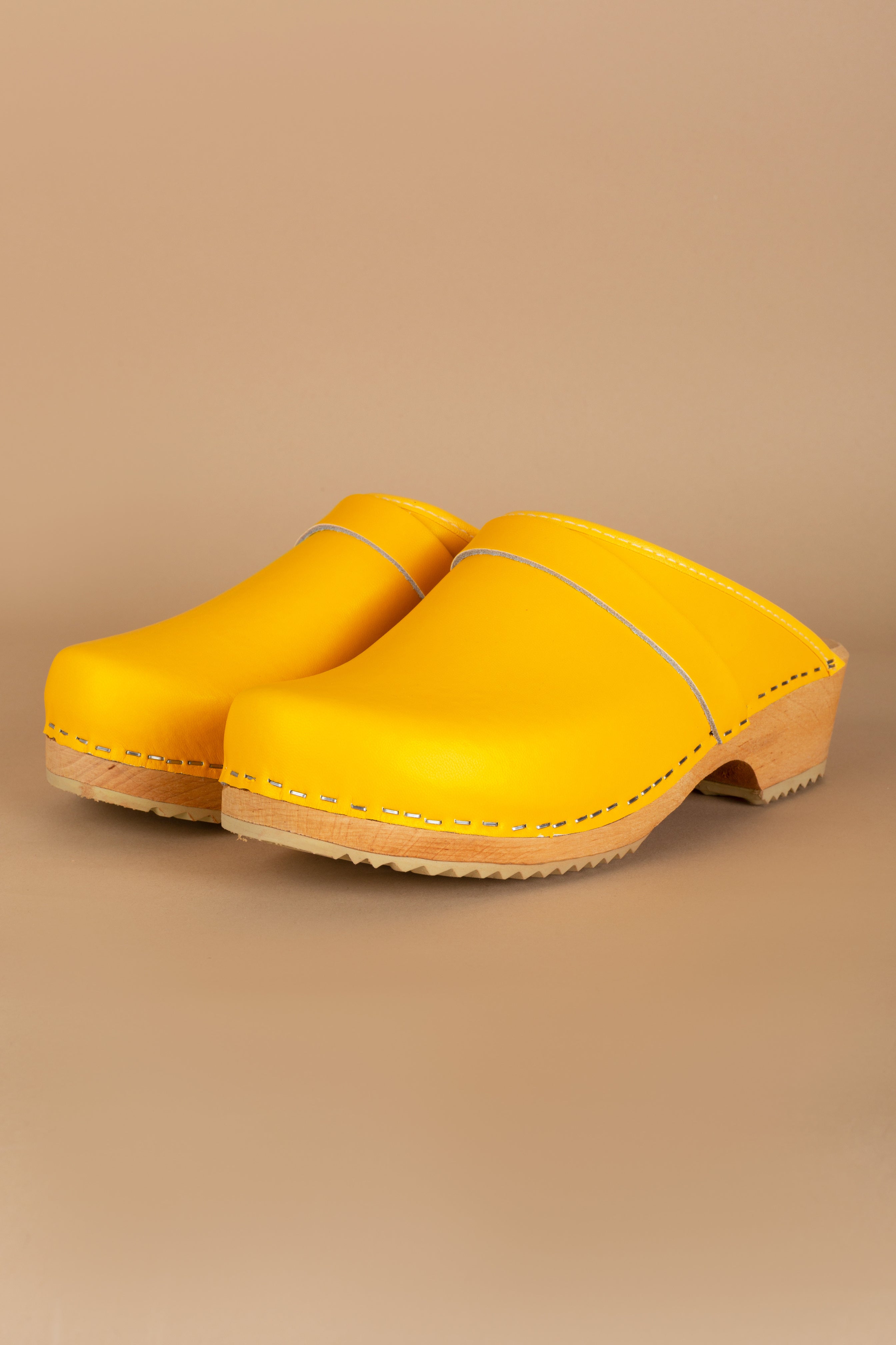 Sabots en Cuir Lisse - Yellow 1