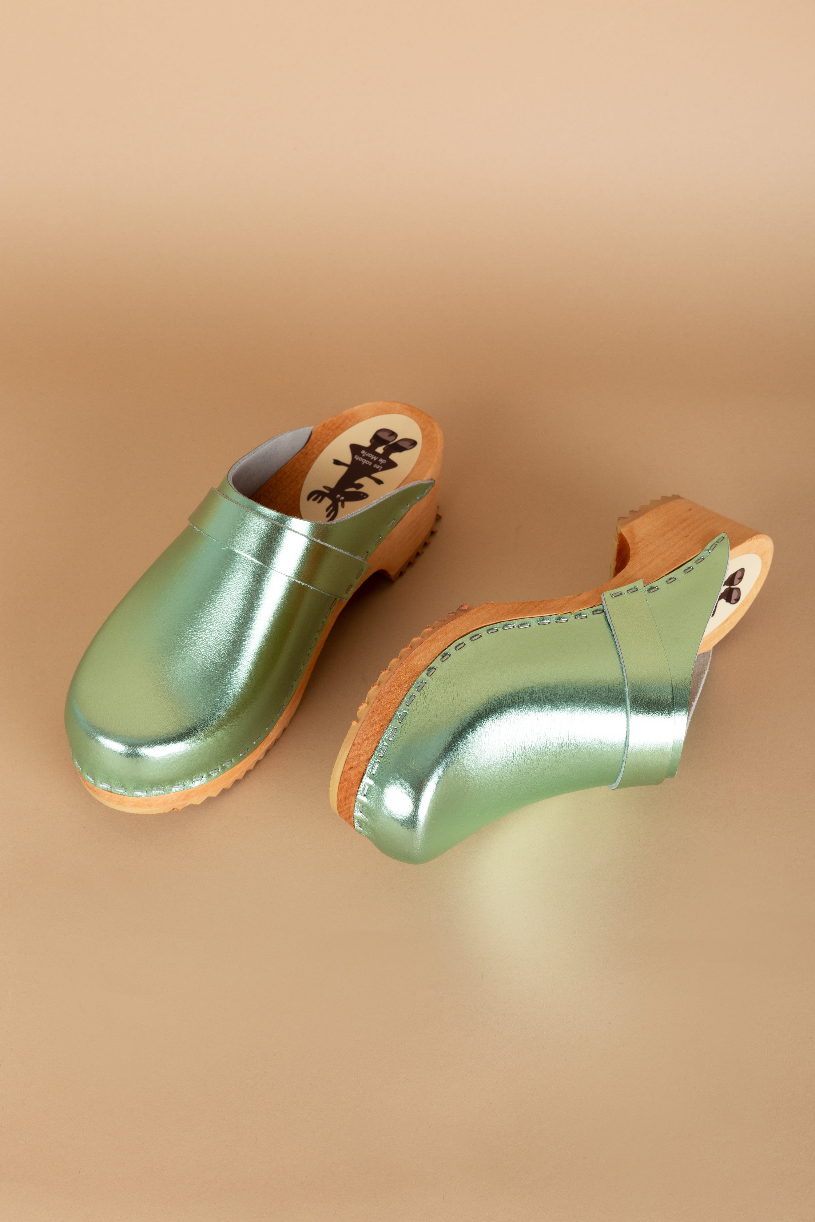 Sabots en Cuir Métallisé - MINT 1