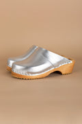 Sabots en Cuir Métallisé - Silver 1