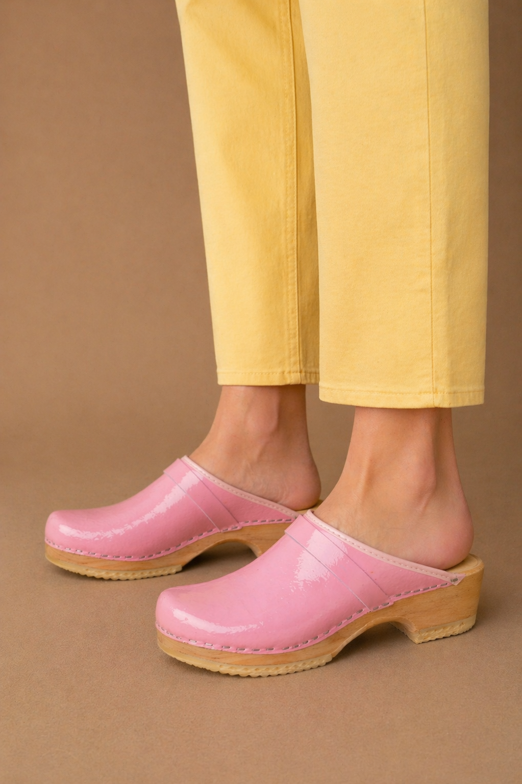 Sabots en Cuir Verni - Pink 2