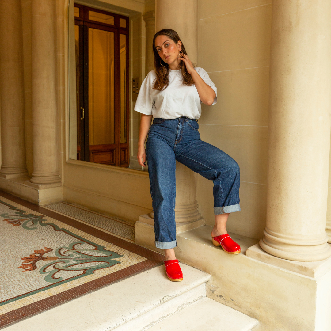 Sabots en Cuir Verni - Red 4