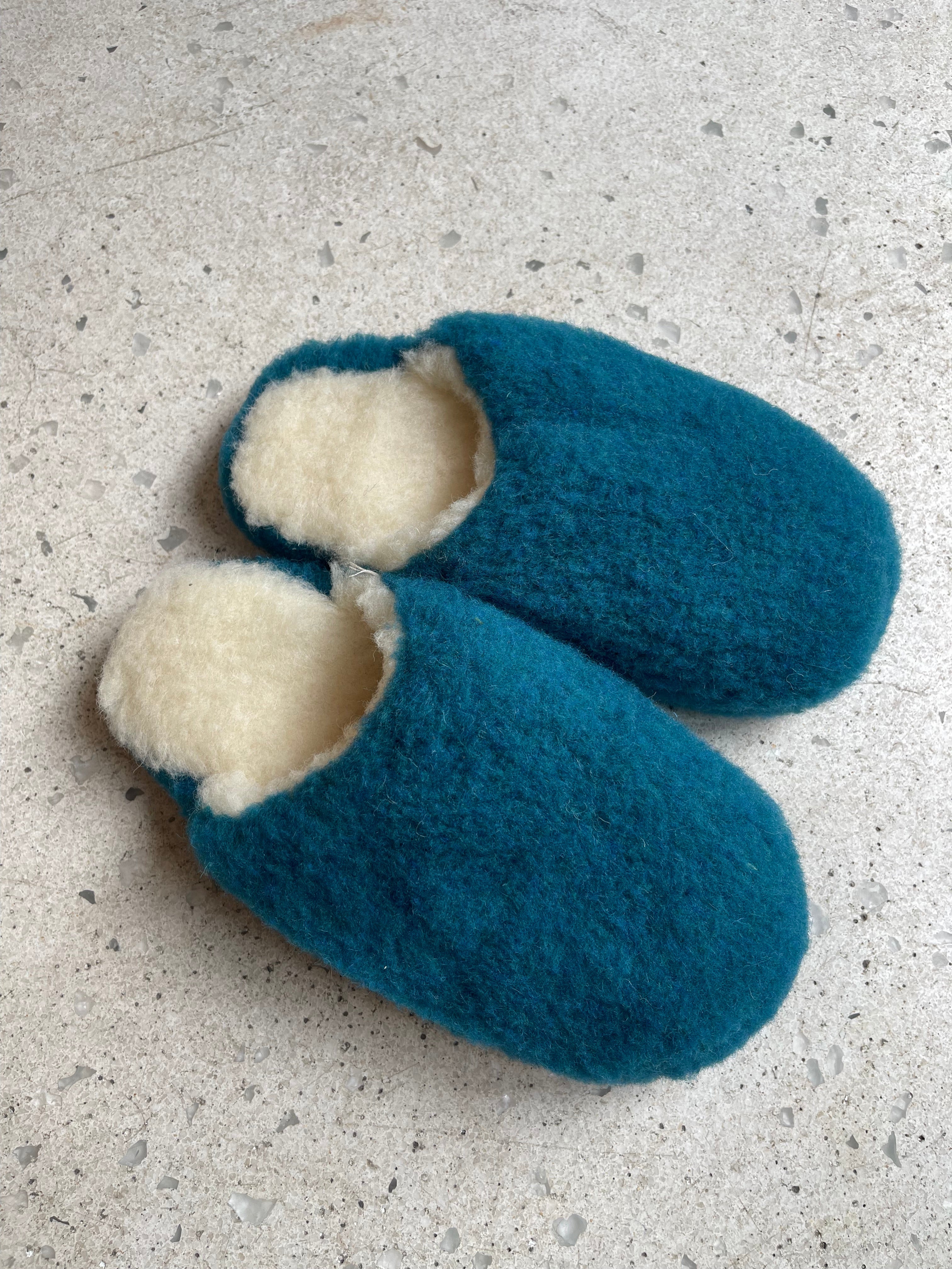 Mules - 100% laine de mouton Bleu 1
