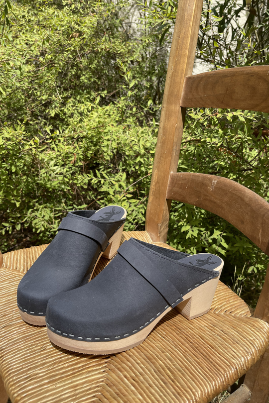 Sabots Hauts - Nubuck Blue Navy