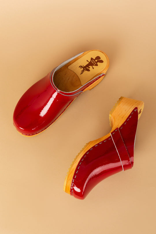 Sabots en Cuir Verni - Oxblod
